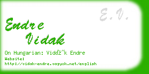 endre vidak business card